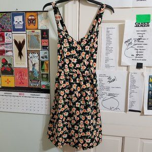 Forever 21 Plus dress 1X floral print v-neck fit & flare skater sleeveless